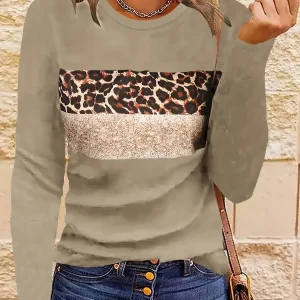 Emmi |Den eleganta långärmade skjortan med leopardmönster