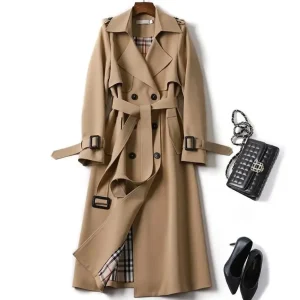 Sienna | Lång Trenchcoat Med Bälte För Vardagsstil