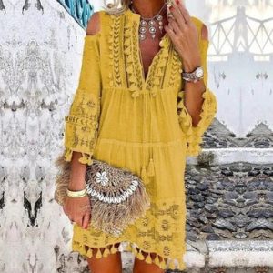 Adelaide - Miniklänning i Boho-spets
