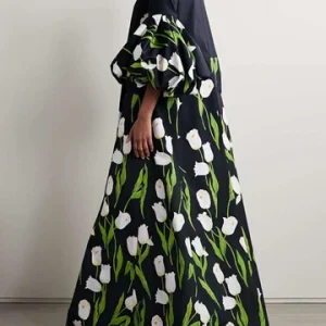 Hazel - Trenchcoat med blommigt mönster