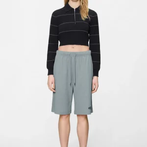 Striped Knit W Long Sleeve Polo