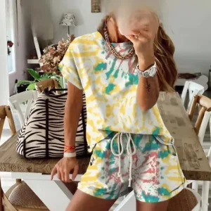 Evelyn - Tie Dye 2-delade outfitset för kvinno