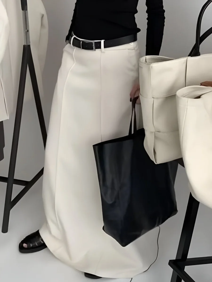 Nadja | Office Lady Formell lång kjol med hög midja för kvinnor - Bild 4
