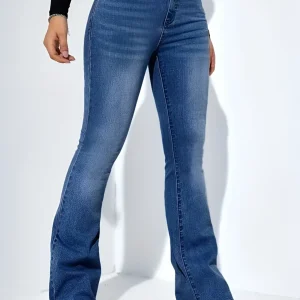 Camila |Flare Stretch Mustache Jeans med hög midja