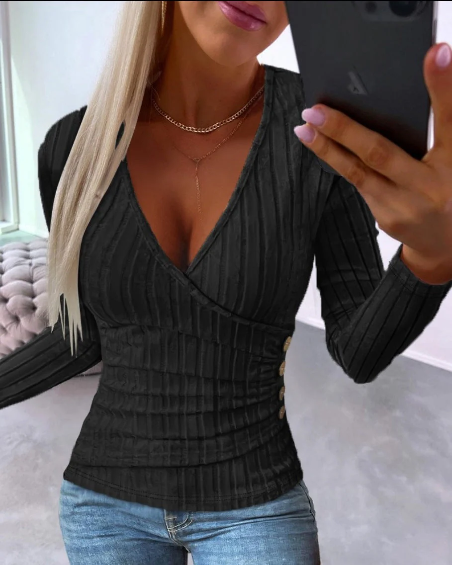 Kimora | Elegant svart blus - Bild 5