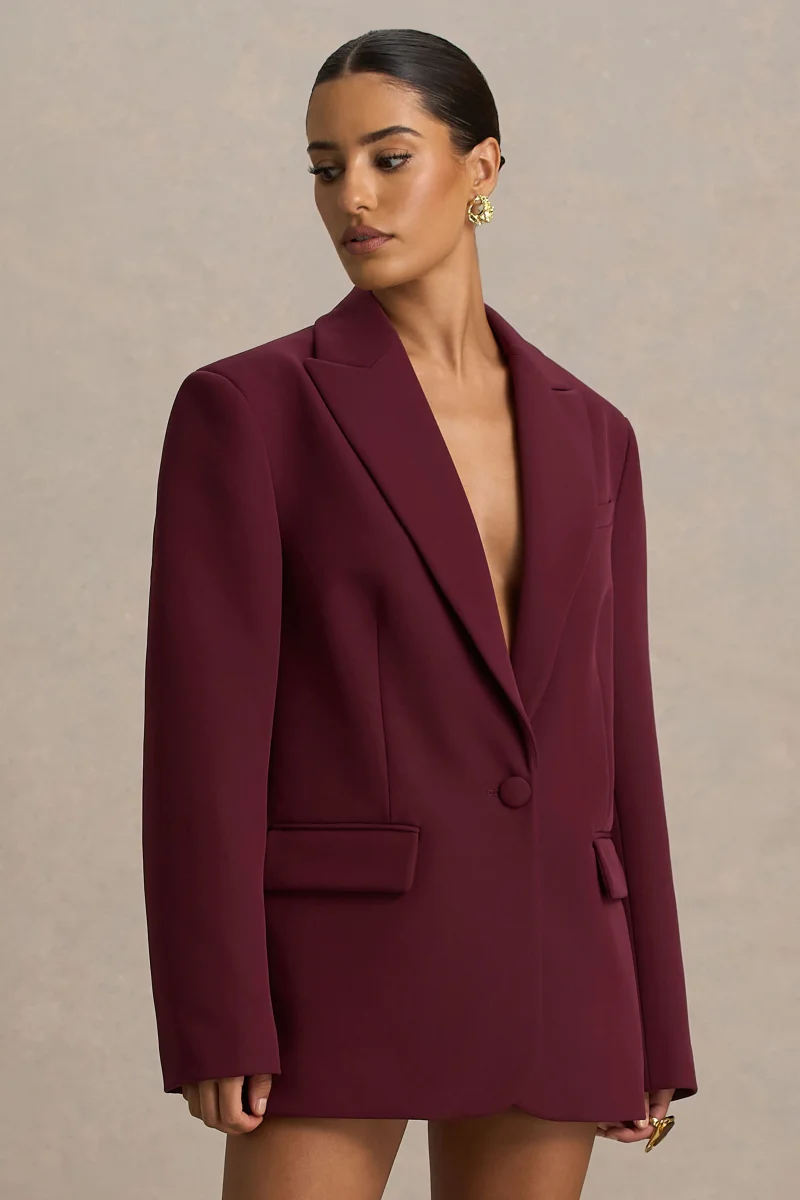 Katherine | Burgundy skräddarsydd kavaj - Bild 6